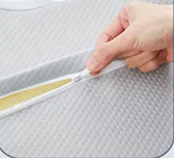 Full-length zip for easy removal and washing