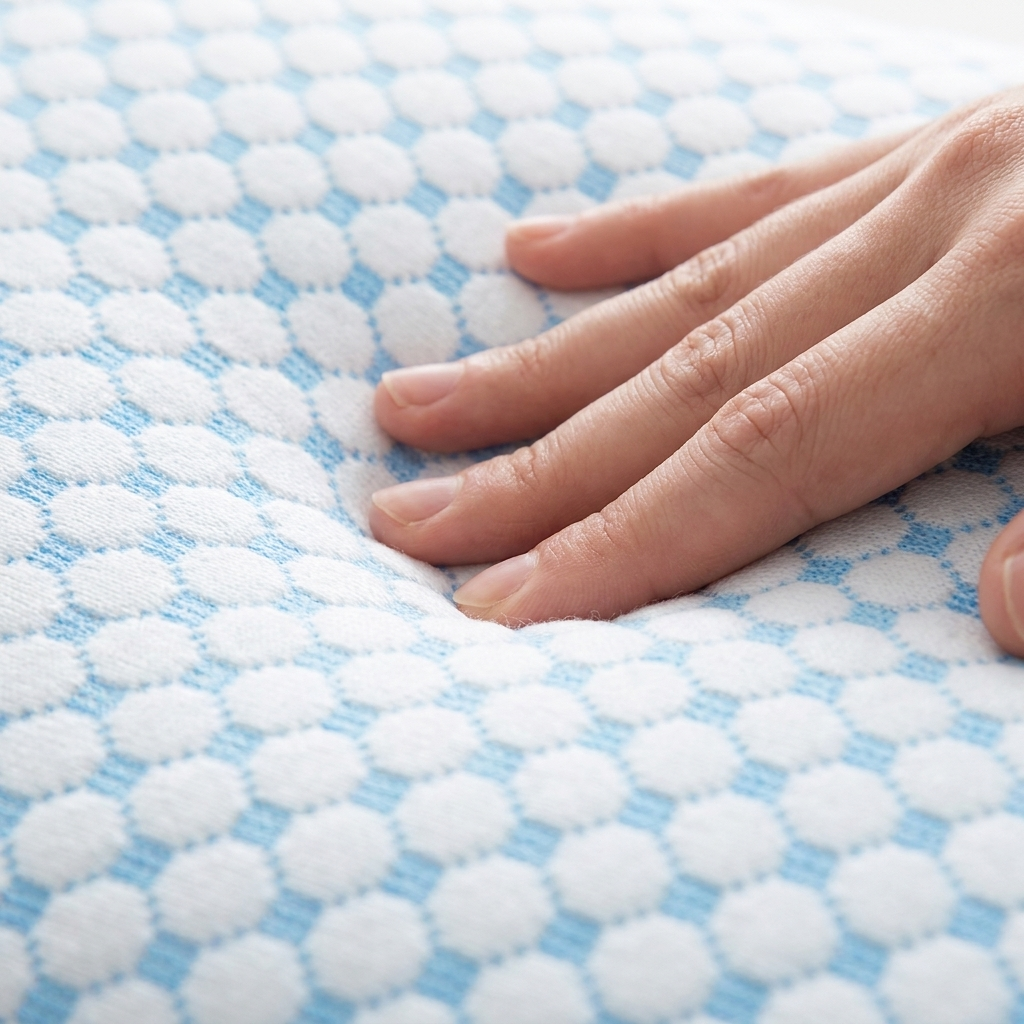 Soft bamboo-fibre cover close-up