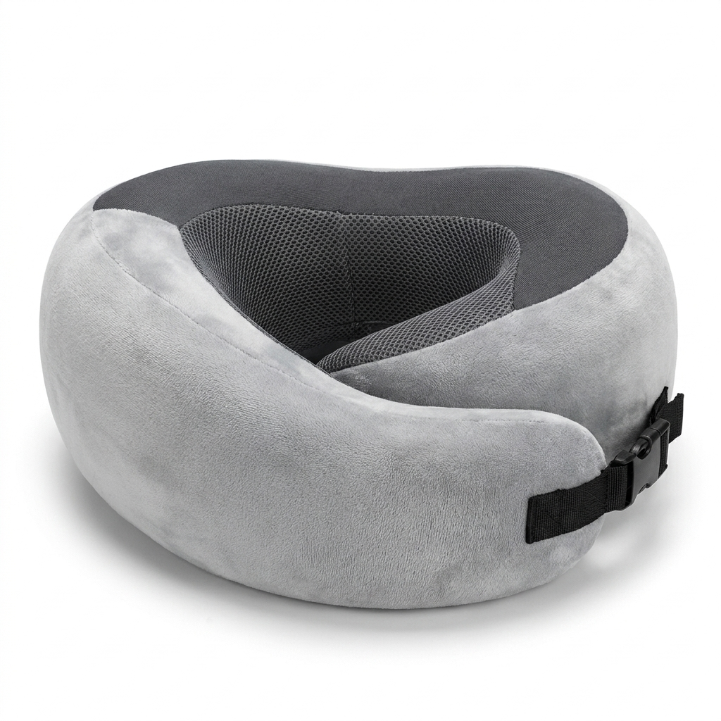 Travel neck pillow - light grey